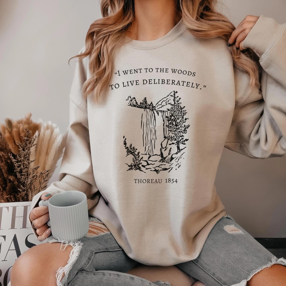Thoreau Nature Quote Sweatshirt
