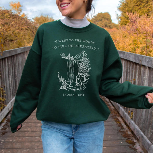 Thoreau Nature Quote Sweatshirt
