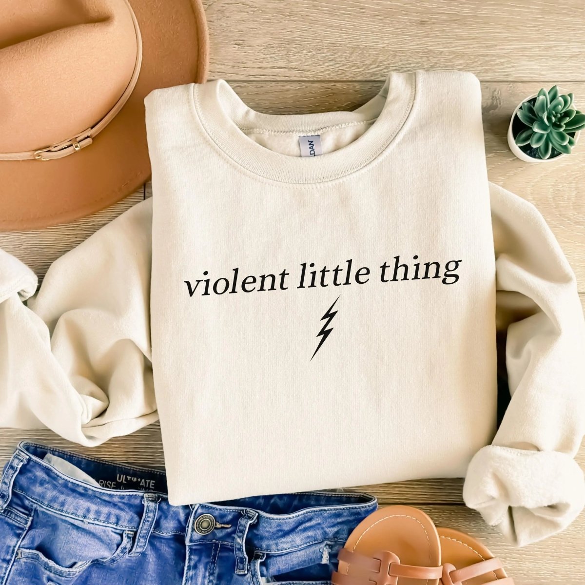 Violent Little Thing Sweatshirt | Romantasy Cotton Blend Crewneck