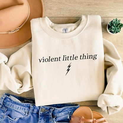 Violent Little Thing Sweatshirt | Romantasy Cotton Blend Crewneck