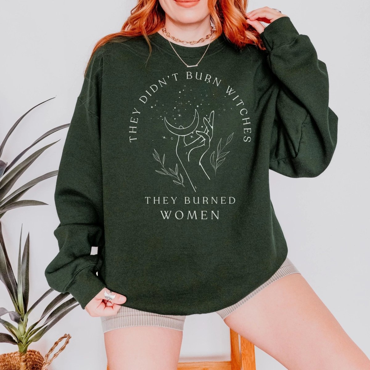 Witchy Feminist Sweatshirt | Cotton Blend Crewneck
